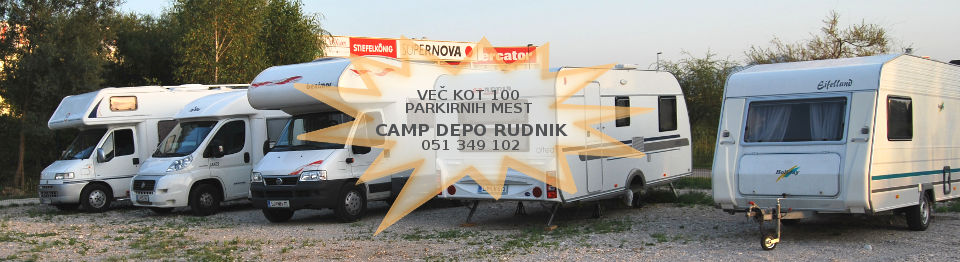 Več kot 100 parkirnih mest - Camp Depo Rudnik