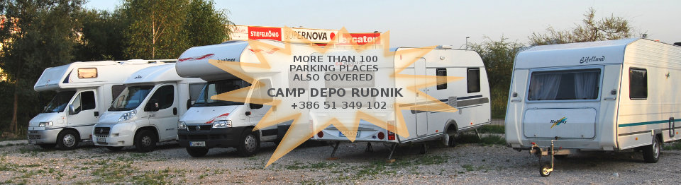 Več kot 100 parkirnih mest - Camp Depo Rudnik